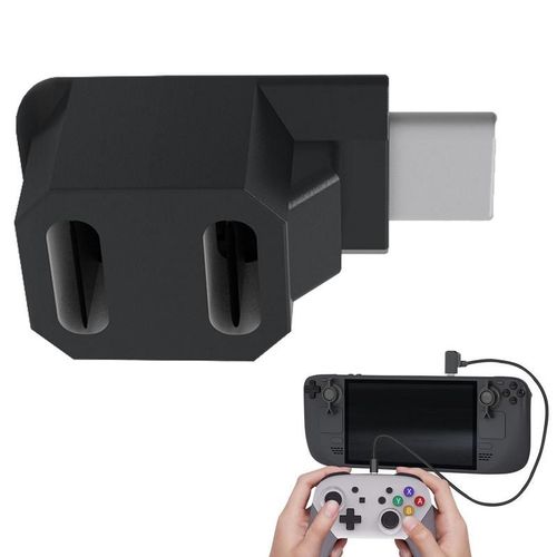 Station De Charge Pour Steam Deck, Adaptateur Un À Deux Pour Console De Jeu, Transmission De Charge Portable, Adaptateur De Données, Accessoires De Jeu