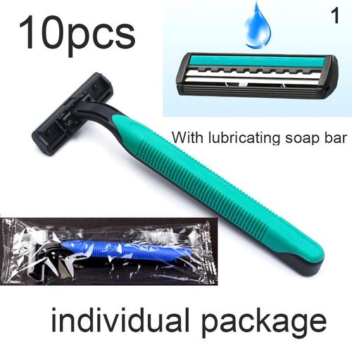 Lames de rasoir jetables en acier inoxydable, 10 pièces, pour salle de bains, sécurité, poignée de rasage pour hommes, soins du visage