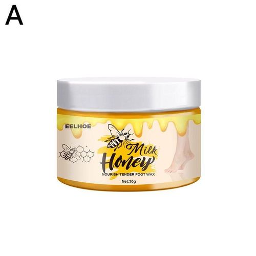 Masque Pour Les Pieds Avec Lait, À L'essence De Miel, Dissolvant De Crème Morte Exfoliante Pour La Peau, Réduit La Rugosité Et La Sécheresse, Y7s7, 50g 