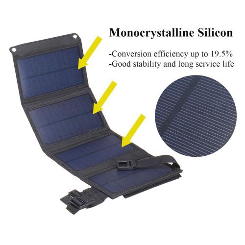 Chargeur De Cellules Solaires Pliables 20w, Étanche, Sortie Usb 5v, Outils De Survie En Plein Air Pour Smartphones