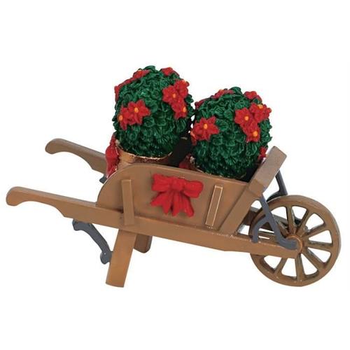 LEMAX BARROW - Brouette avec POINSETTIAS COD 64479