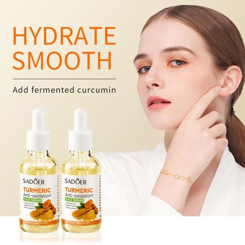 Sérum De Turmeric Pour Le Visage, Dissolvant De Taches Foncées, Essence De Peau, Rugosité, Amélioration De La Brillance, Soins De La Peau, Correcteur D'acné, Fa G6h1, 30ml 