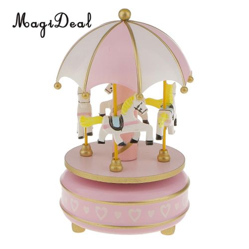 Boîte À Musique Carrousel De Rêve Pour Enfants, Jouet Musical À Manivelle, Décoration De La Maison, Cadeau D'anniversaire Pour Filles Et Garçons