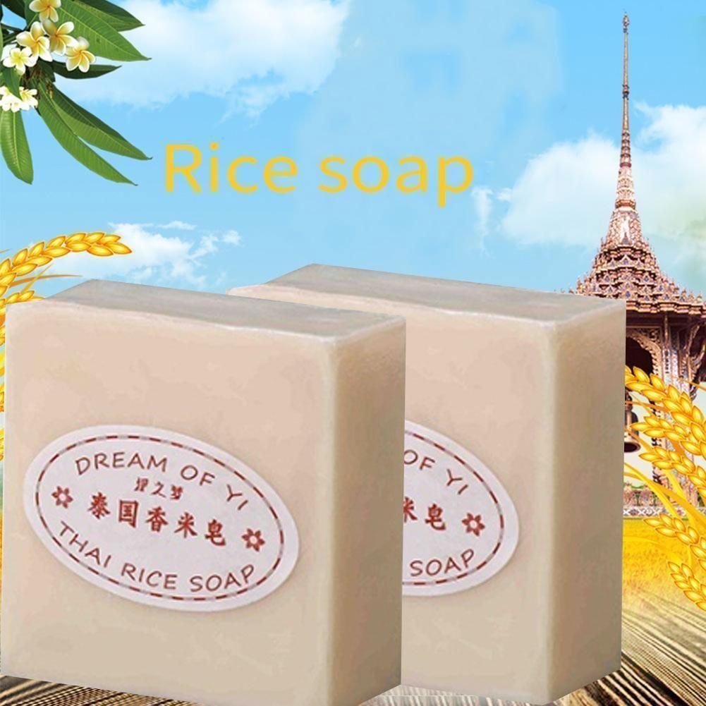 Savon d'origine thaïlandaise avec du riz, 65g, savon naturel, fait à la  main, contrôle de l'huile du visage, anti-acné