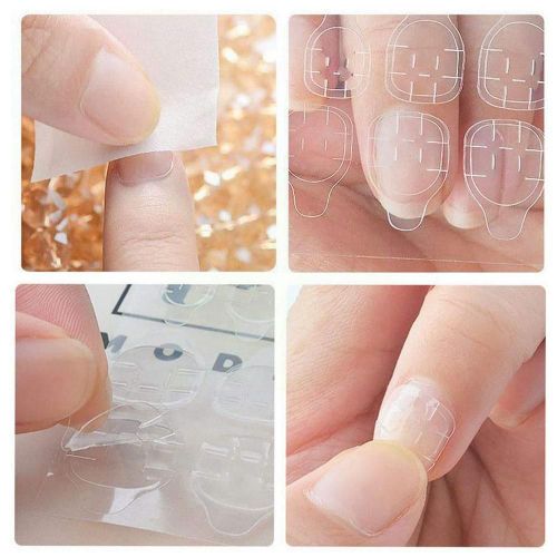Autocollant De Colle Pour Faux Ongles, Bande Adhésive Double Face, Gelée, Gel, Transparent, T7n3 