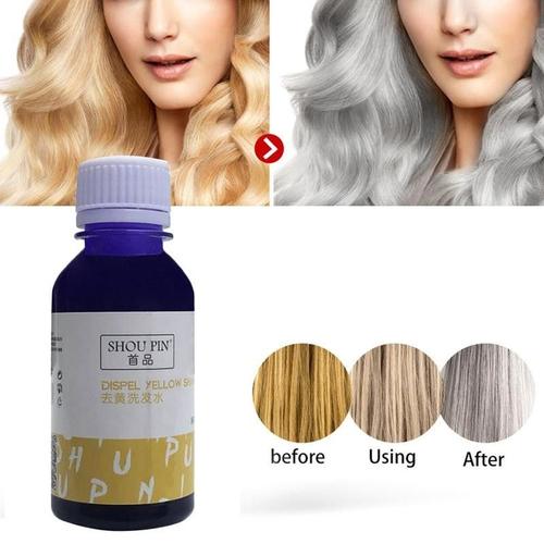 Shampooing No Yellow Violet, 1 Pièce, Toner Pour Argent, Blond, Blanchi, Gris, Teinture, Enlever Le Jaune, Protection De Couleur Anti Cuivré 