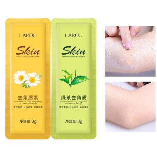 Kit De Gommage Au Thé Vert Pour Le Corps, Exfoliant, Soin Pour La Peau, Nettoyage En Profondeur Des Pores, Crème Blanchissante, Élimination De La Peau Morte, 2 Pièces/Ensemble 