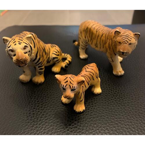 Lot De 3 Figurines « Schleich » Famille De Tigres