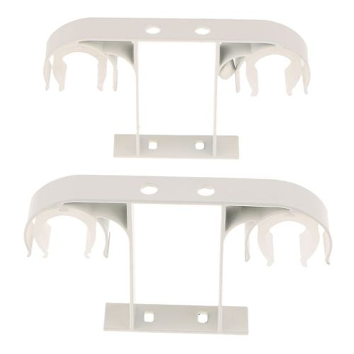 Tige À Double Rideau Support | En Alliage D'aluminium, Support De 2 Pièces Monté Au Plafond