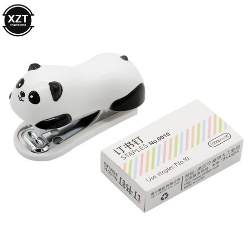 Mini Agrafeuse Dessin Animé Panda, Fournitures Scolaires, De Bureau, Papeterie, Reliure De Livres, Égouts, Machine À Agrafer Pour Enfants