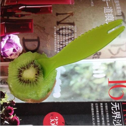 Cuillère Kiwi en plastique couleur bonbon | Cuillière Kiwi 2 en 1, cuillère à creuser cuillère à fruits, couteau trancheur éplucheur coupeur KW 031 5 pièces/lot