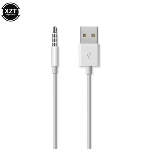 Câble de synchronisation de données Jack 3.5mm vers USB 2.0, cordon adaptateur de transfert Audio pour Apple iPod Shuffle 3rd 4th 5th 6th, vente en gros