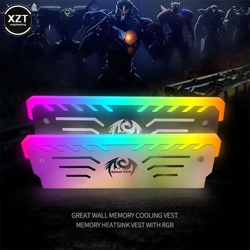 Pince de refroidissement de la mémoire RAM DDR3/DDR4, 3 broches, couleur RGB 256, radiateur thermique, en aluminium, pour CPU et RAM