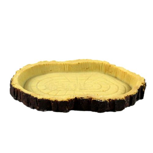 Bol D'alimentation En Résine Naturelle Pour Tortue Gecko Lézard Reptile Vivarium Plat D'alimentation