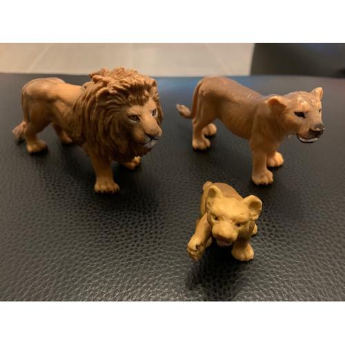 Lot De 3 Figurines « Schleich » Famille De Lions