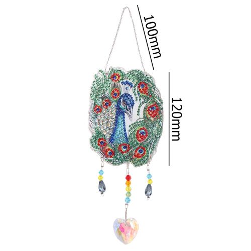 Kit De Peinture Diamant En Cristal, Bricolage, Prismes Suspendus, Hibou, Coq, Poisson Arc-En-Ciel, Accessoires D'éclairage Pour Décoration De Jardin De Maison