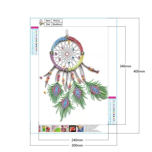 Kit de peinture en résine 5D, mosaïque avec perceuse partielle, forme spéciale, attrape-rêve en diamant, dessin de strass, décoration de chambre à coucher, cadeaux