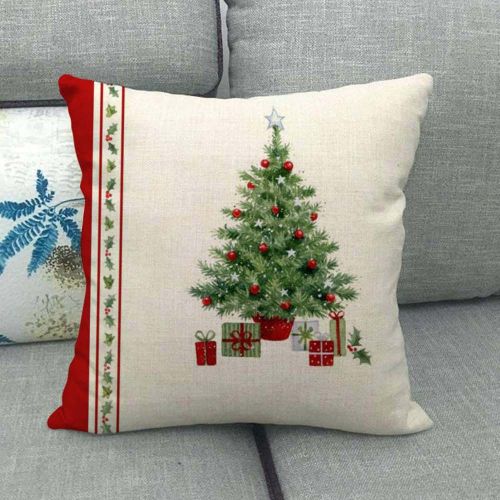 Housse De Coussin De Noël, Taie D'oreiller, En Coton Et Lin, Pour La Maison, Canapé, Taille, Décoration, 45x45cm, 2023