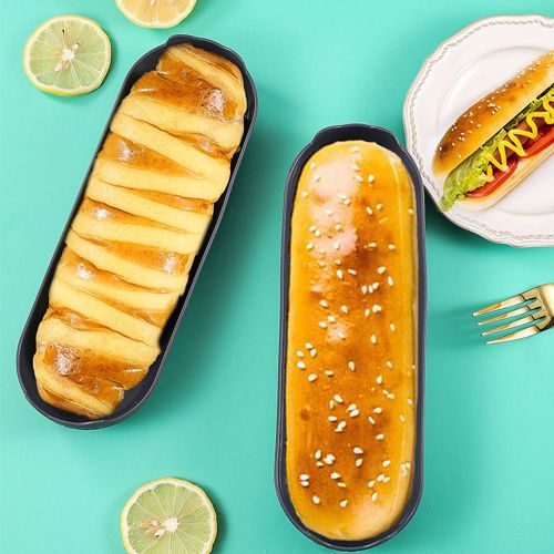 Ensemble De Moules À Gâteaux En Silicone, Cuisson À Haute Température, Accessoires De Cuisine, Plateau De Cuisson Ovale Pour Baguettes, 4 Pièces