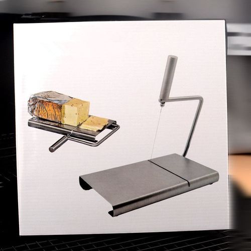 Trancheur de fromage en fil d'acier inoxydable, coupe-fromage, planche à découper le beurre, fromage, outils de cuisine durables OK 0530 1 pièce