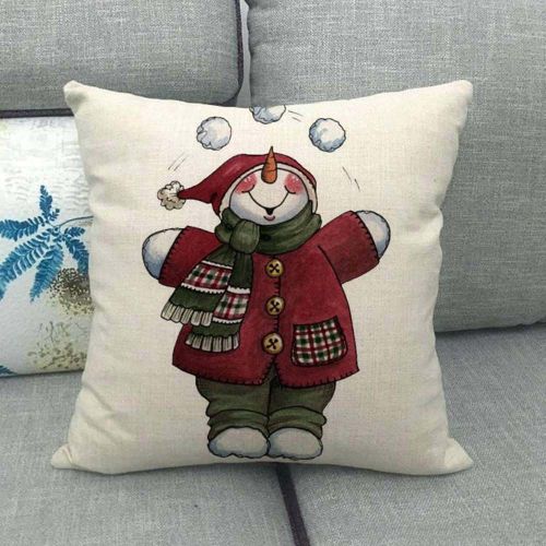 Housse De Coussin De Noël, Taie D'oreiller En Coton Et Lin Doux, Décoration De Luxe Pour La Maison, Canapé, 45cm X 45cm