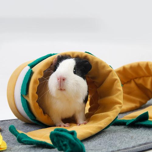Coussin De Reniflage Pour Hamster, Cochon D'inde, Durable, Entraînement En Tunnel, Encourage Les Jouets Naturels De Recherche De Nourriture
