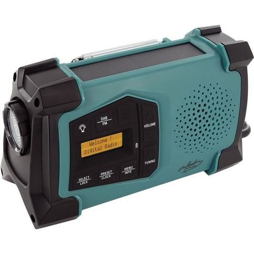 Radio de poche solaire DAB+ / FM SOL-1545 avec dynamo et lampe LED