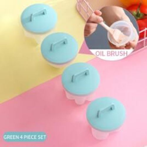 Ensemble de pocheuses à ¿ufs en plastique, 4 pièces/lot, mignon, chaudière à ¿ufs, outils de cuisine, moule à ¿ufs avec couvercle, brosse, crêpière XB 128