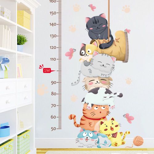 Autocollant mural pour enfants, tableau de règles de croissance de la taille, tenture murale pour enfants, mesure personnalisée, décor de chambre de bébé, stickers muraux