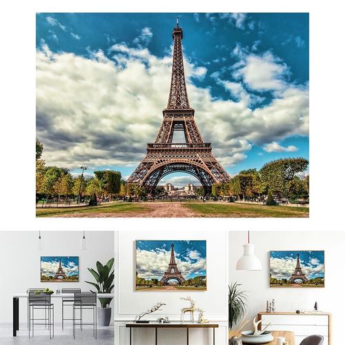 Kits De Peinture De Diamant 5d Tour Eiffel, Perceuse Ronde Complète, Mosaïque D'art Artisanal, Image Brodée De Strass, Cadeau De Décoration De Maison, Bricolage