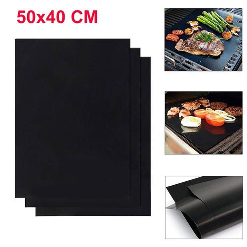 Feuille De Cuisson Antiadhésif Pour Le Barbecue, Accessoire Réutilisable, Tapis, Extérieur, Fêtes, Grillades, 50x40 Cm