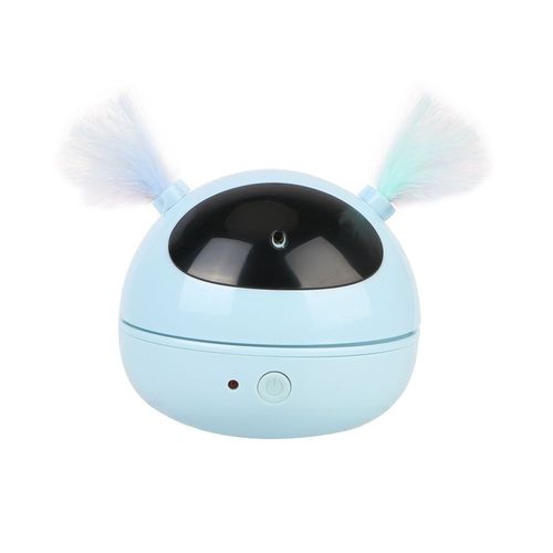 Robot Électrique Intelligent Pour Chat, Jouet Pour Animal De Compagnie, Avec Plumes Amusantes, Rotation À 360 Degrés, Lumière Laser
