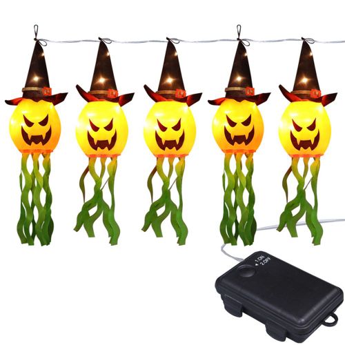 Guirlande lumineuse LED fantôme citrouille pour Halloween, décor de fête, nouvelle collection 2022