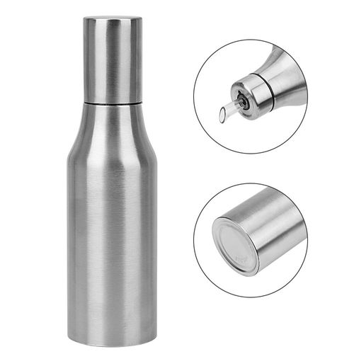 Distributeur D'huile De Saucière En Acier Inoxydable, Fournitures De Cuisine, Bouteille D'huile D'olive De Sauce Soja Durable De 750ml
