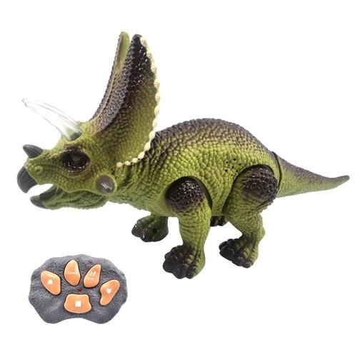 Figurine Télécommande De Dinosaure, Jouet Triceratops De Couleur Marron/Vert, Tendance