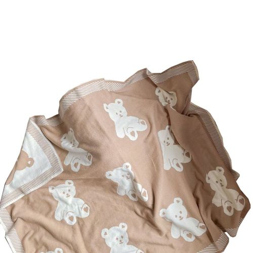 Couverture En Coton Tricotée Pour Bébé, Emmaillotage Enveloppé, Imprimé Ours, Mode Bébé, Sac De Couchage, Literie, Couette Chaude