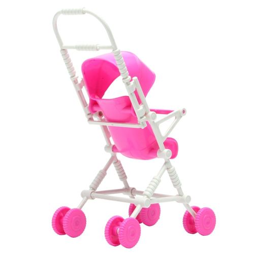 Chariot De Bébé Rose, Nouveau Assemblage, Chariot Poussette, Meubles De Pépinière, Jouets Pour Poupée