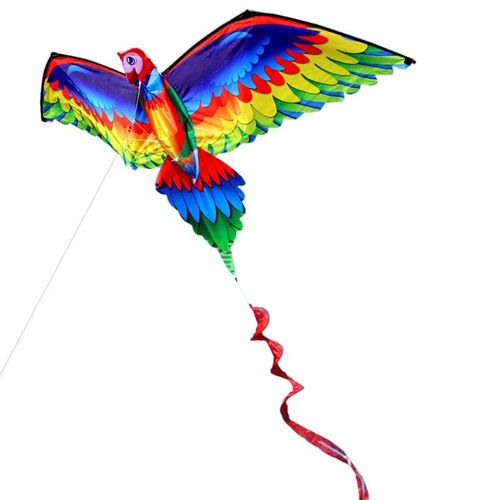 Cerf-Volant Perroquet 3d, 1 Pièce, Ligne Unique, Avec Queue Et Poignée, Jouet Pour Adultes Et Enfants