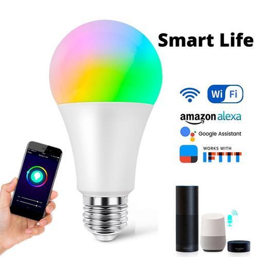 Ampoule Intelligente À Commande Vocale, 5 Couleurs, Rgbwc, Wifi, Alexa Echo, Led, Télécommande, Économie D'énergie, Éclairage De Maison