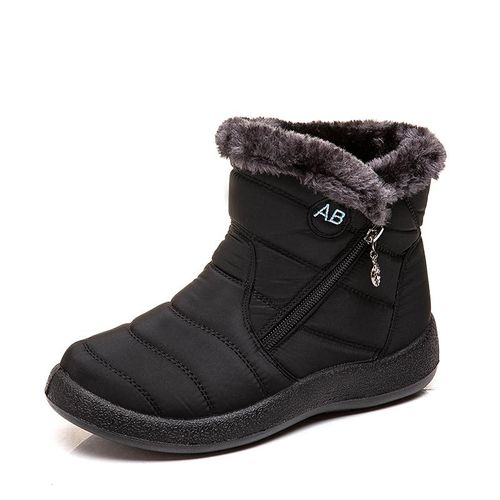 Bottes De Neige Imperméables Pour Femmes, Bottes D'Hiver En Peluche, Bottines Chaudes Pour Femmes, Chaussures D'Hiver, Grande Taille 43