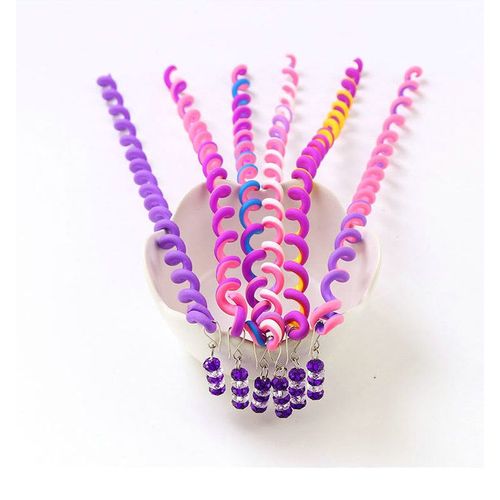 Bigoudis Couleur Arc-En-Ciel Pour Filles, 6 Pièces/Lot, Outils De Coiffure, Rouleau De Tresse, Entretien, Accessoire Pour Cheveux De Princesse