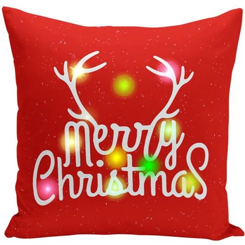 Housse De Coussin De Noël À Led, Taie D'oreiller Pour Canapé, En Coton Et Lin, Décoration De La Maison, 45x45