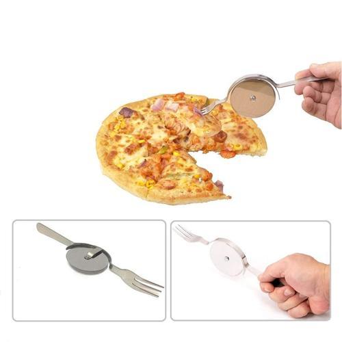 Molette Et Fourchette Coupe-Pizza 2 En 1, Pelle À Gâteau, Trancheur, Spatule, Four De Cuisine, Grattoir De Cuisson, Fournitures De Pâtisserie, Gadgets De Cuisine