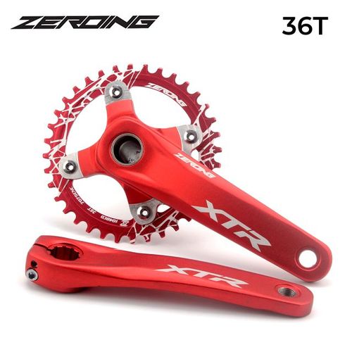 Xtr-Pédalier De Vélo De Montagne Xt Slx Commencerbcd,Pignon Avec Invite Astronomique,170mm,32t,34t,36t,38t,10,11,12 Vitesses - Type Red Crank 36t-170mm