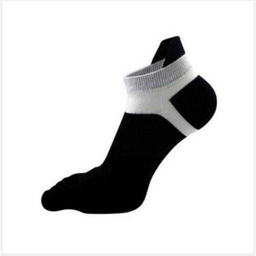 Chaussettes À Cinq Doigts Pour Hommes, Vente En Gros, Bateau, Coton, Printemps, Été, Automne, Sport, Maille, Couleur Unie, Emballage Indépendant