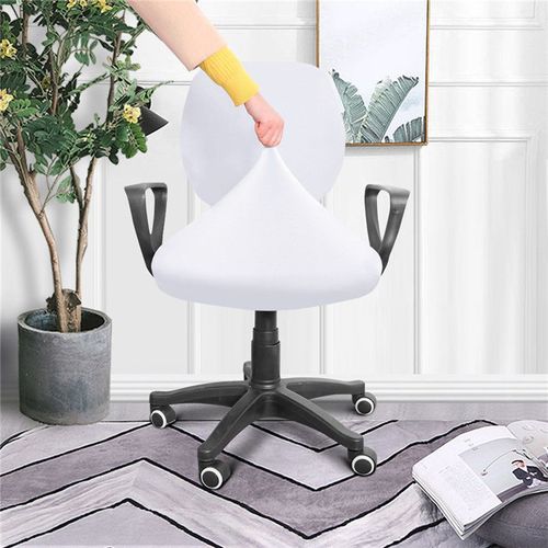 Housses De Chaise D'ordinateur De Bureau, 1 Ensemble, Couvre-Siège En Polyester Fendu, Anti-Poussière, Solide, Universel