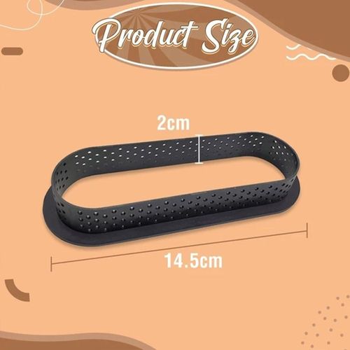 Moule À Tarte Ovale En Silicone, Anneau De Pâtisserie, Outils De Gâteau À Faire Soi-Même, Ustensiles De Cuisson Pour Dessert Français, Outil De Décoration De Forme Ronde, 1/3 Pièces