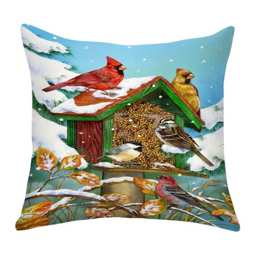 Housse De Coussin Pratique Avec Fermeture Éclair Cachée Pour Noël, Décoration De Festival, Facile À Entretenir, Anti-Poussière