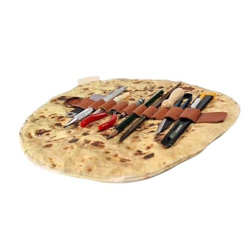 Sacs de rangement pour pinceaux de maquillage, sacs de rangement pour pinceaux de maquillage, Imitation de crêpes Pizza, sac de Collection roulé de papeterie créatif pliable stojo Escolar