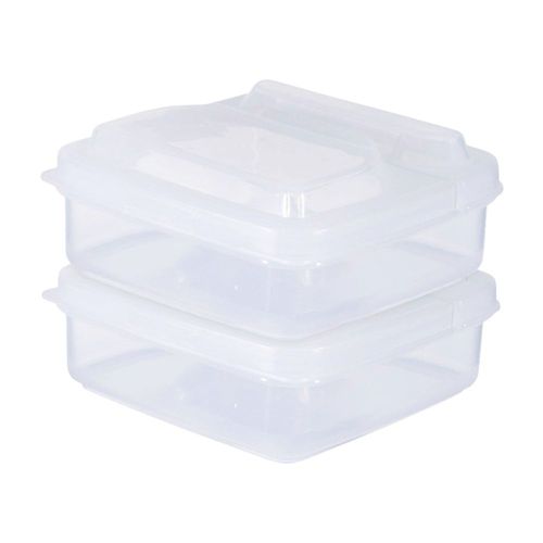Boîte de rangement de tranches de fromage, conteneur de stockage des aliments, bloc de beurre à rabat, sous-boîte d'emballage de cuisine oignon, gingembre et ail 2 pièces